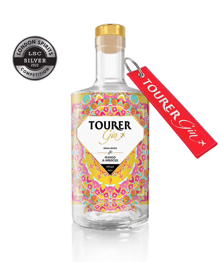 Tourer Gin - Mango Flavoured Gin Infused With Hibiscus - 70cl/43% ABV