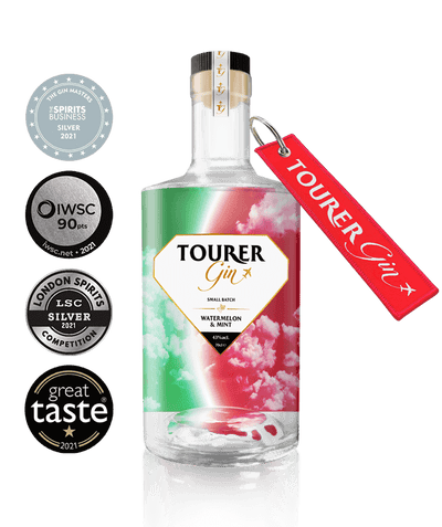 Tourer Gin - Watermelon Flavoured Gin Infused With Mint - 70cl/43% ABV